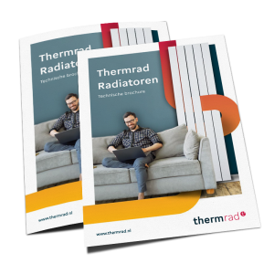 Technische Brochure van Thermrad | Voor alle beschikbare maatvoeringen en informatie over installatie van radiatoren, vloerverwarming en regelsystemen